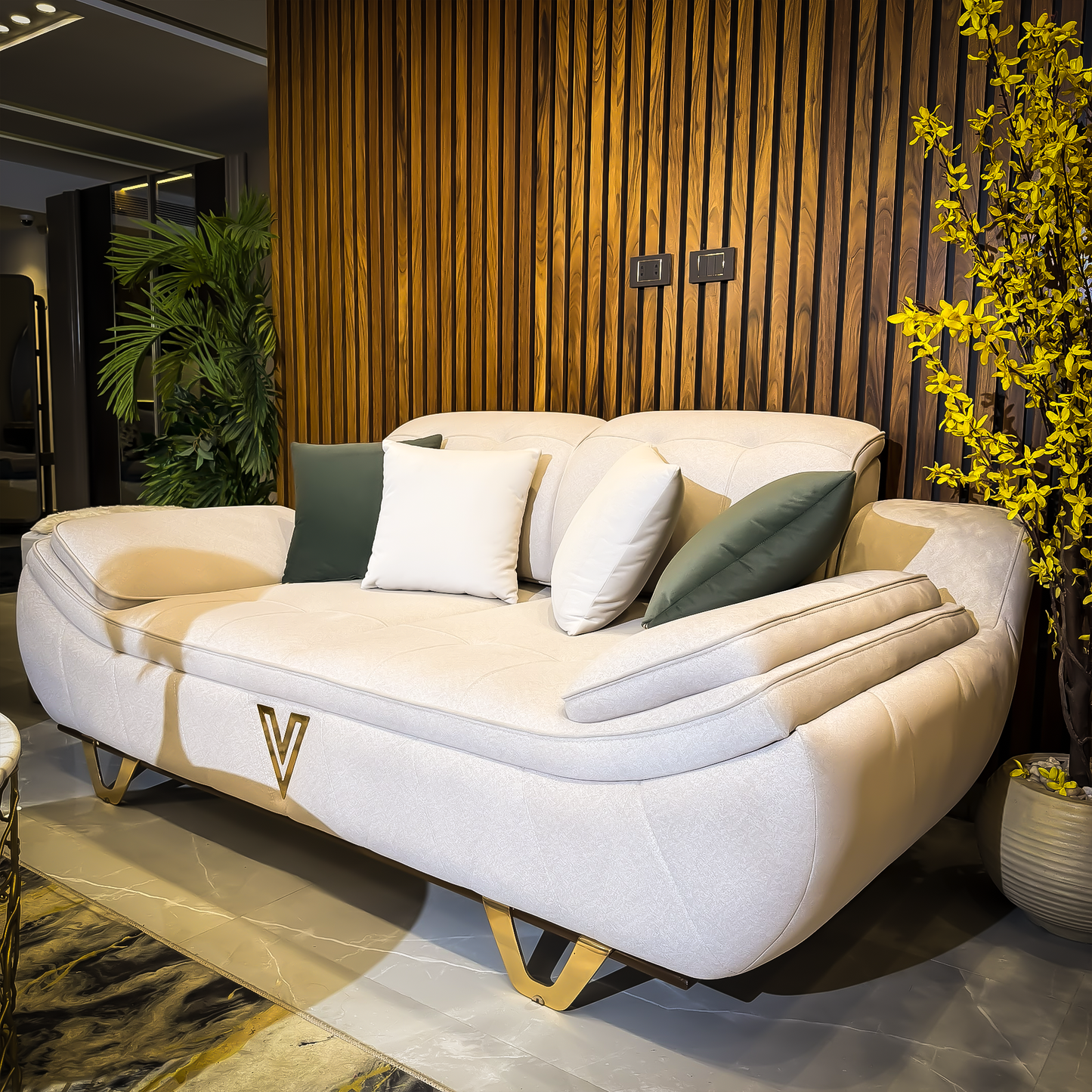 Beige and green Salon