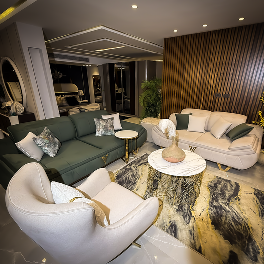 Beige and green Salon